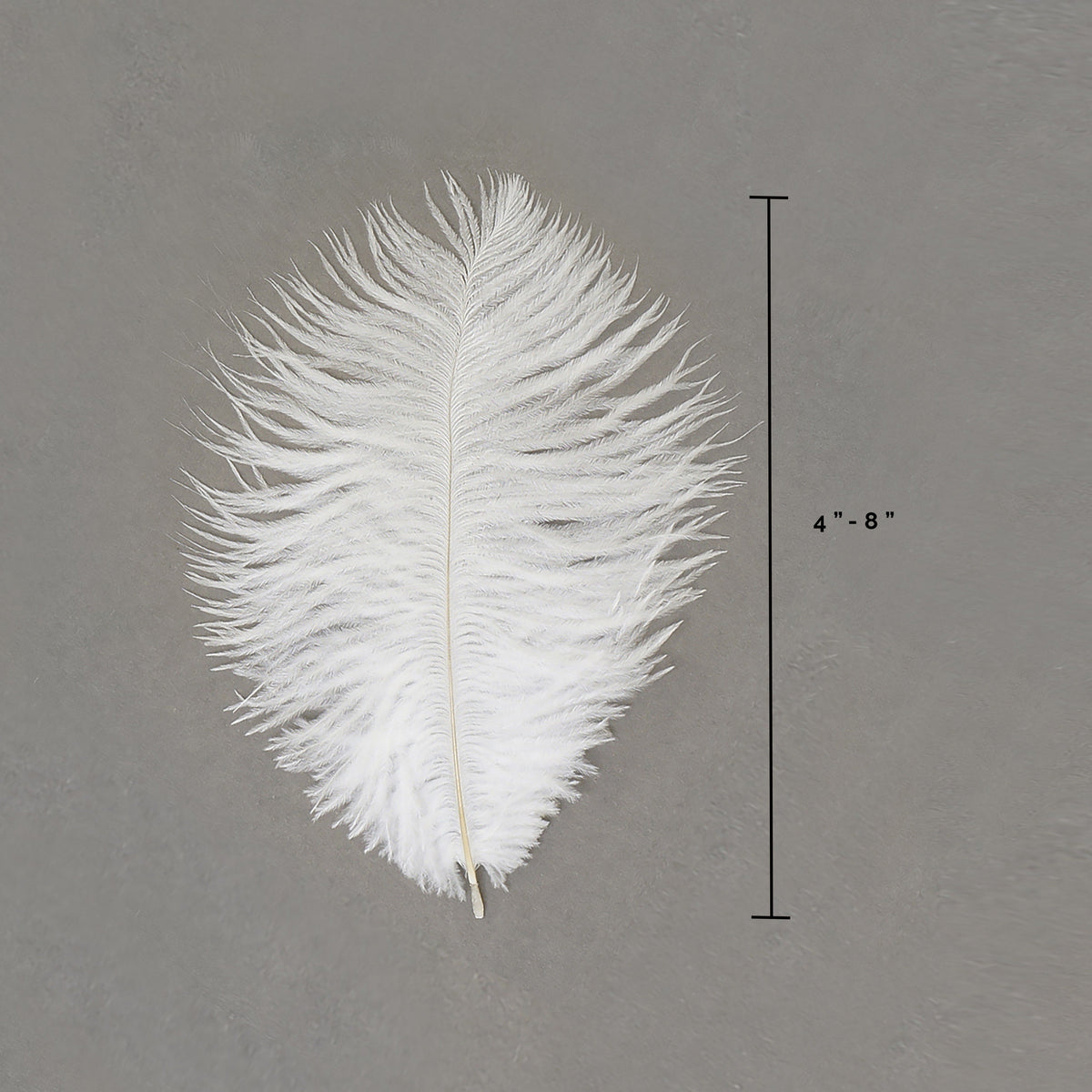Bulk Feather Ostrich Drabs - 4-8" 1/4 lb White
