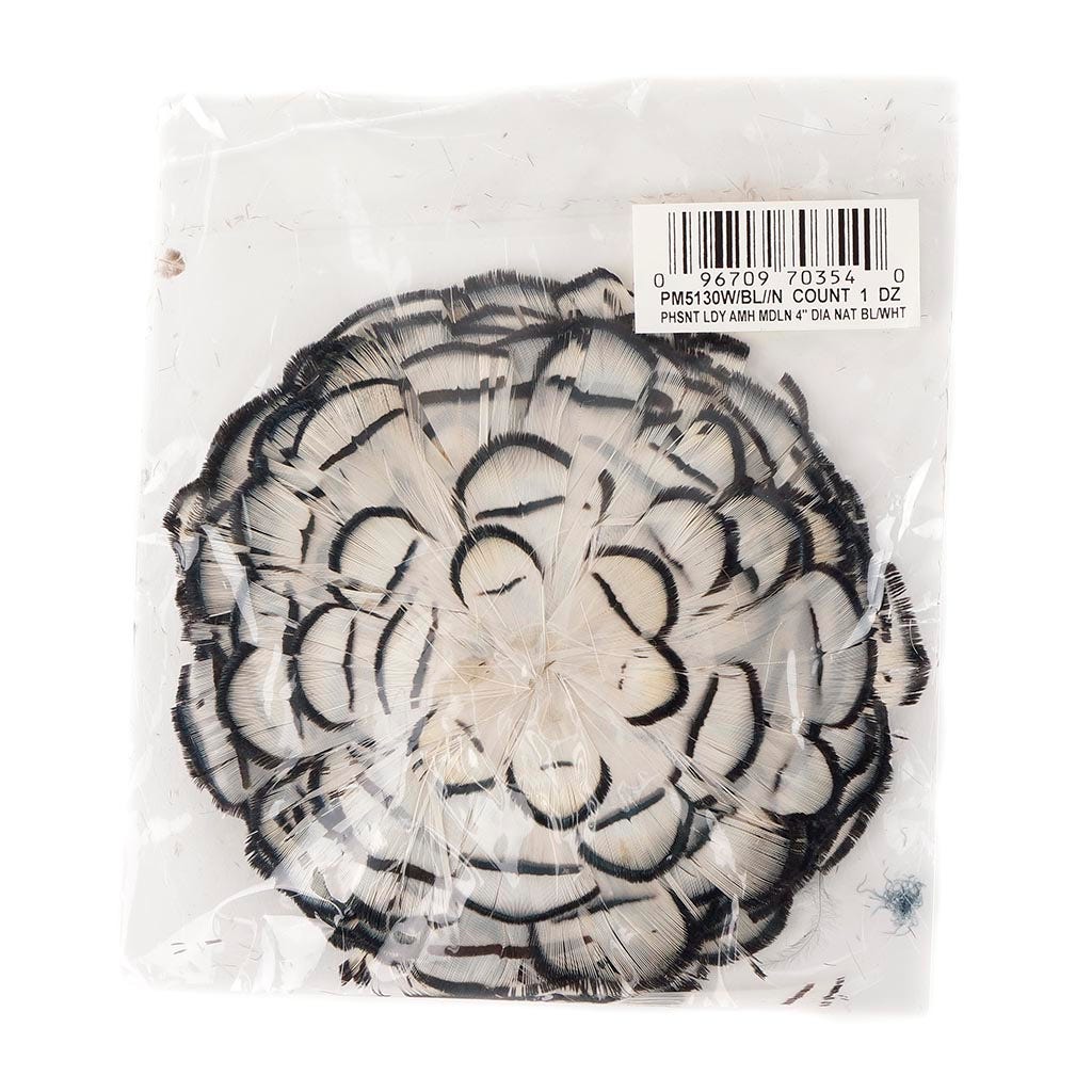 White-Black-Pheasant Medallion - Natural