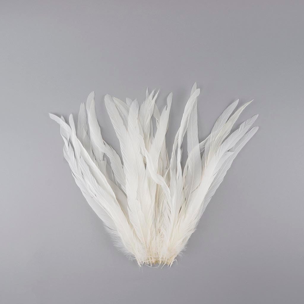 Rooster Coque Tails White - 12 - 14"