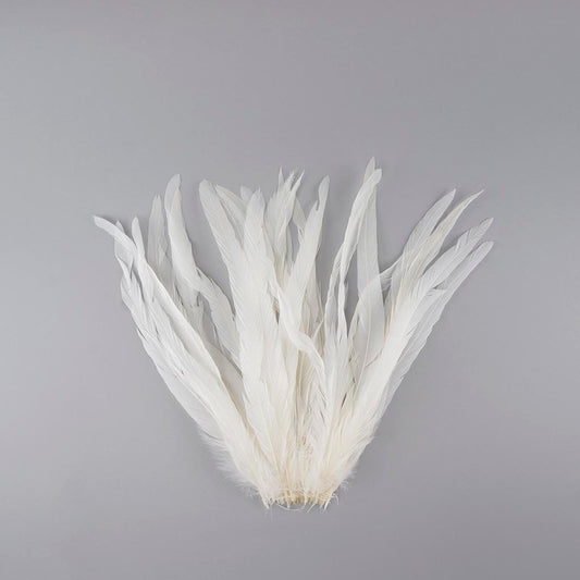Rooster Coque Tails White - 12 - 14"