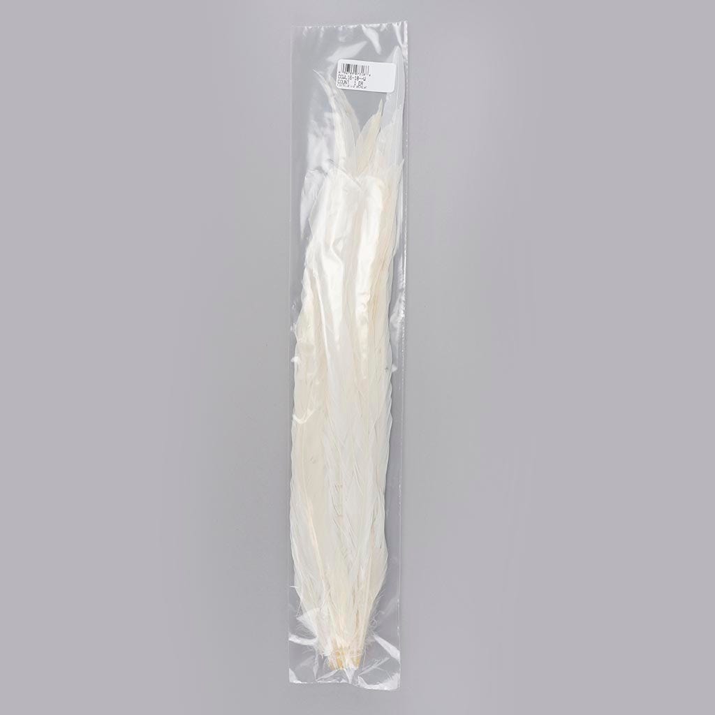 Rooster Coque Tails White - 15 - 18" - 25pcs