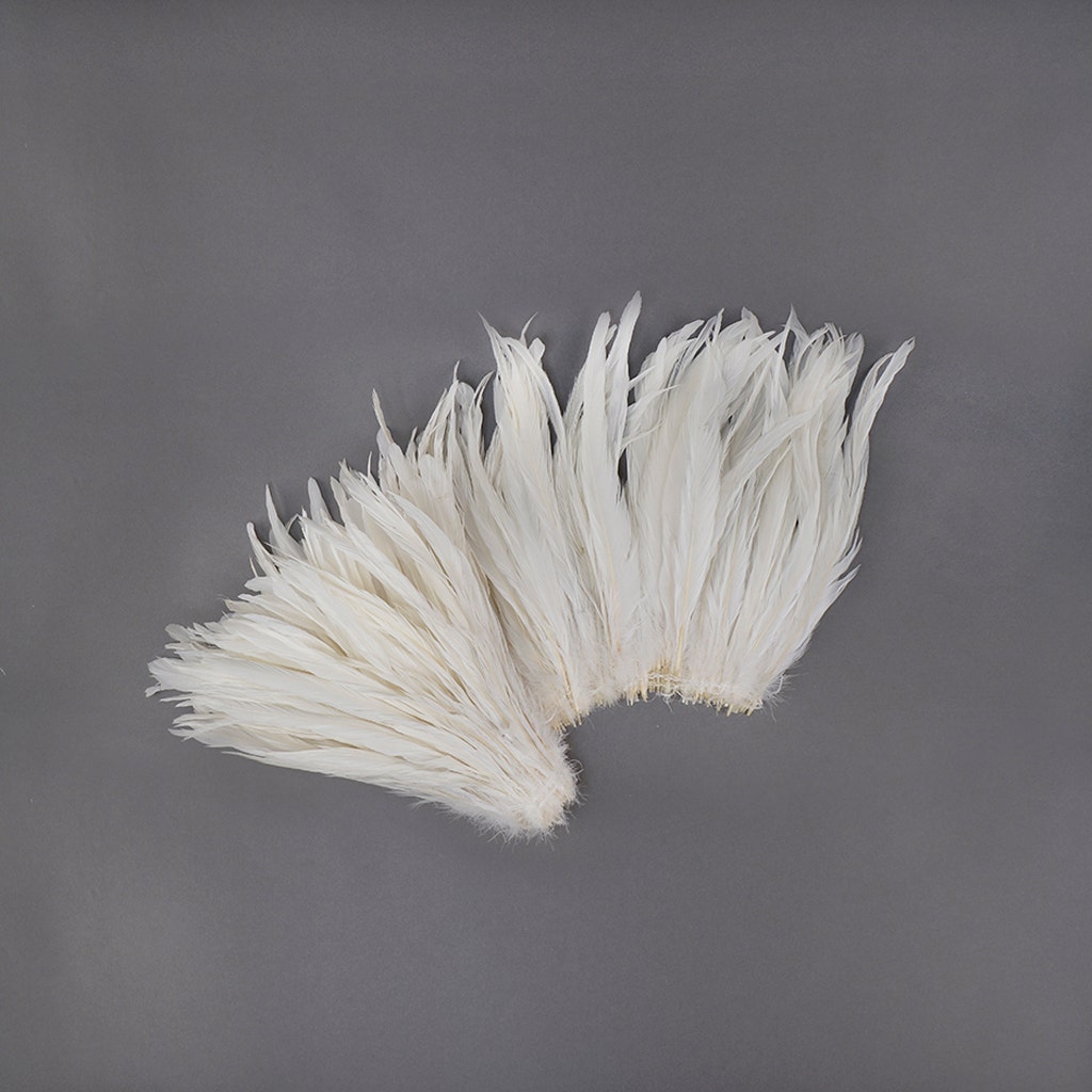 Rooster Coque Tails White-Dyed - White