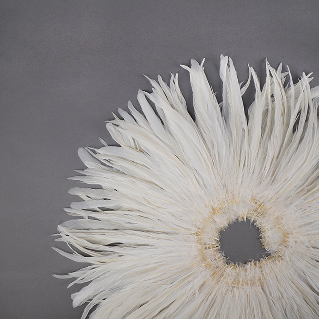 Rooster Coque Tails White-Dyed - White