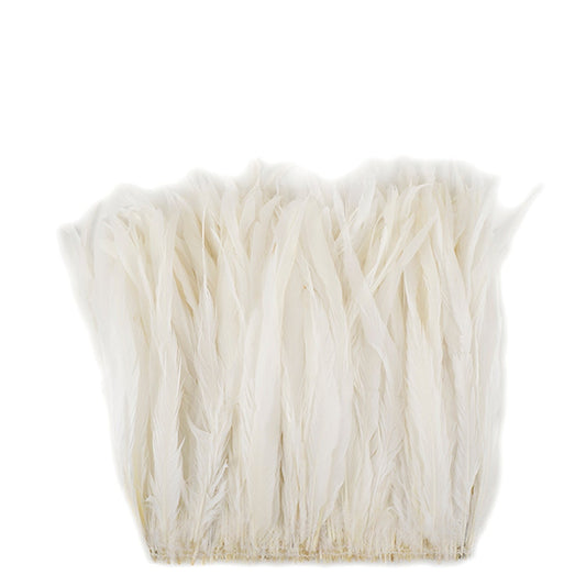 Rooster Coque Tails Feathers Bleached White 13-16" [1/4 LB Bulk]