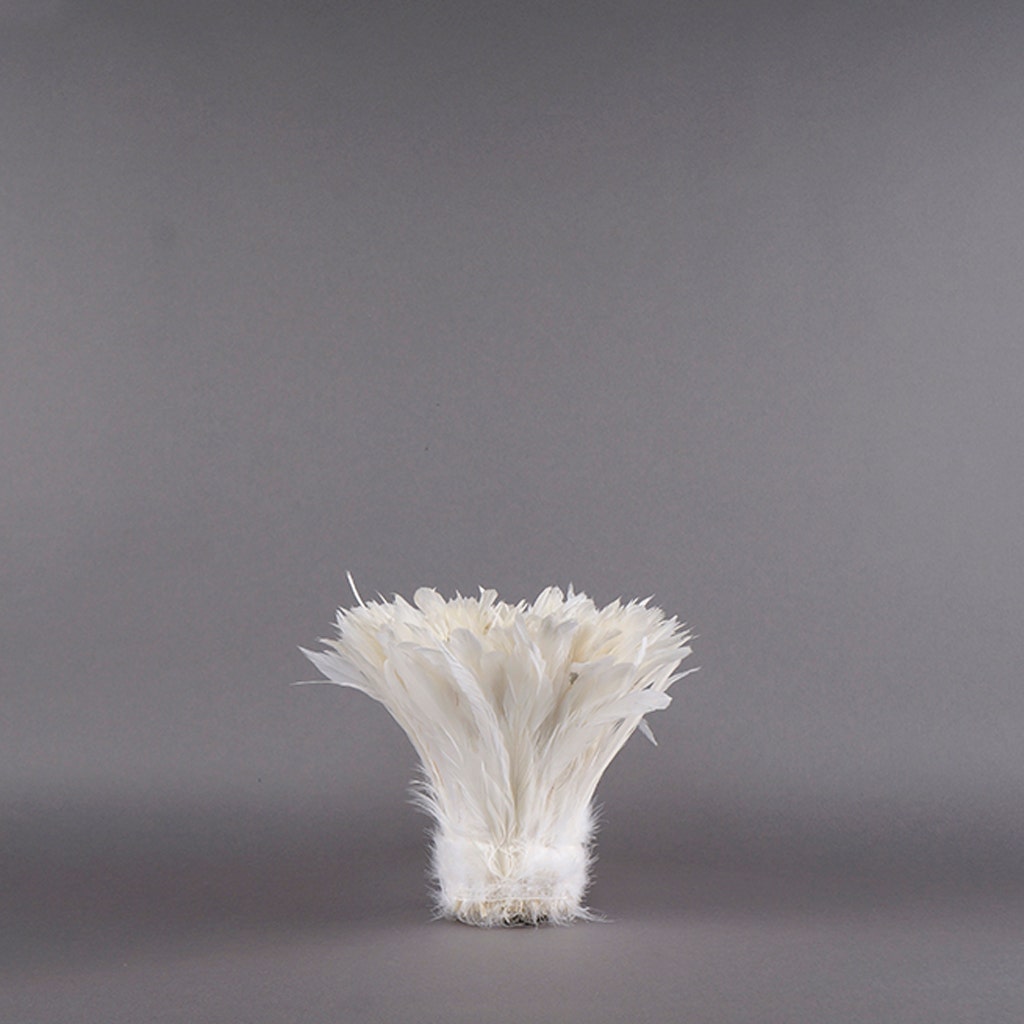 Rooster Coque Tails White-Dyed - White