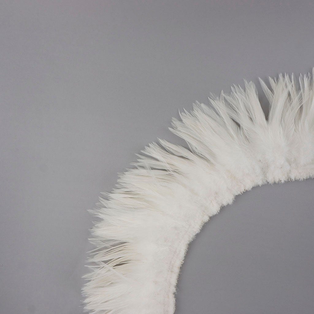 Rooster Saddles-White-Dyed - White