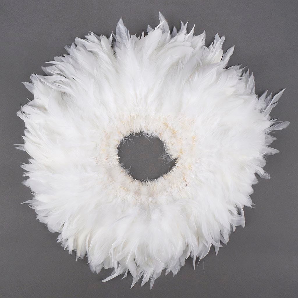 Rooster Schlappen-White-Dyed - White