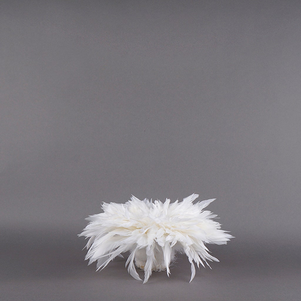 Rooster Schlappen-White-Dyed 1YD - White