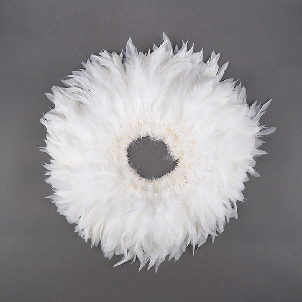 Rooster Schlappen-White-Dyed 1YD - White