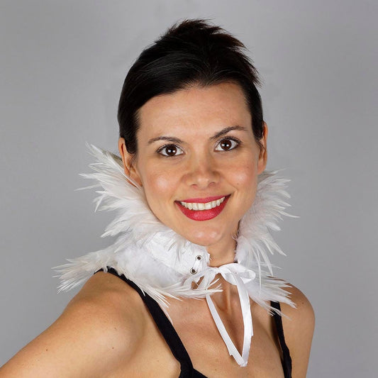 Feather Choker White