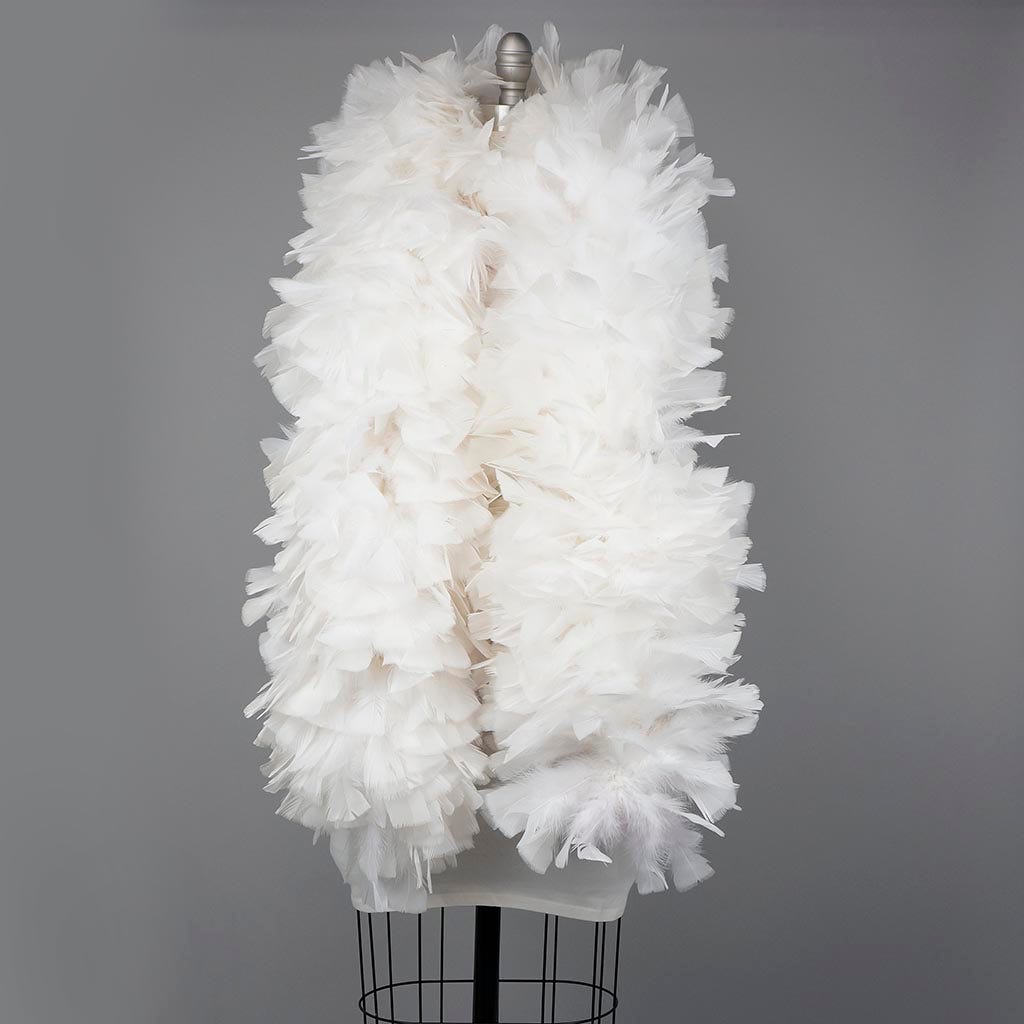 Turkey Feather Boa 10-14" - White