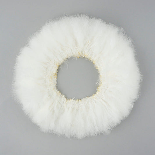 STRUNG TURKEY MARABOU BLOOD QUILL FEATHERS 3-4" - WHITE