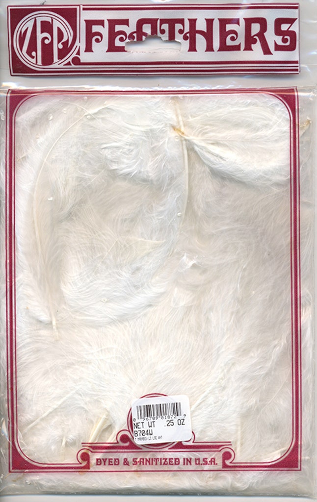 Loose Turkey Marabou Dyed - White