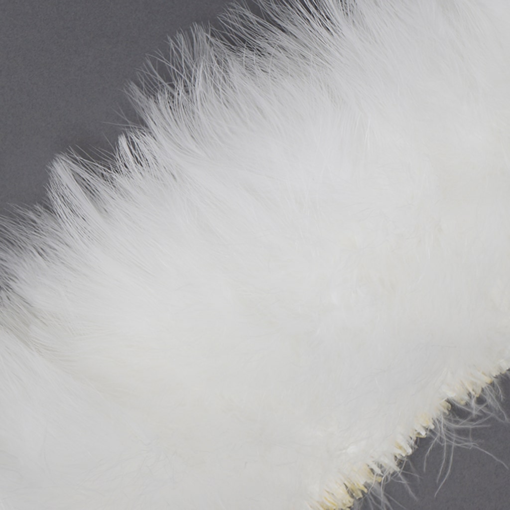 Turkey Blood-Good Quill Marabou - White