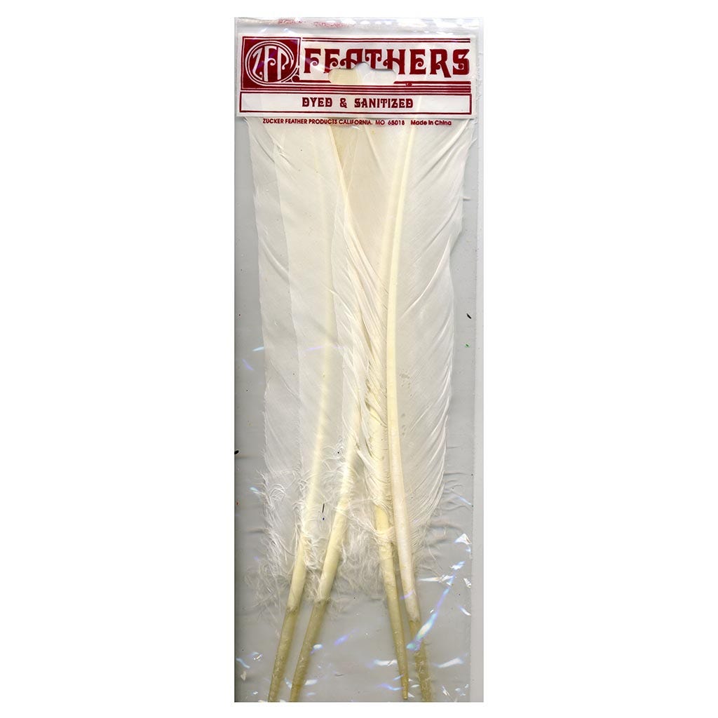 Turkey Quills Dyed - White