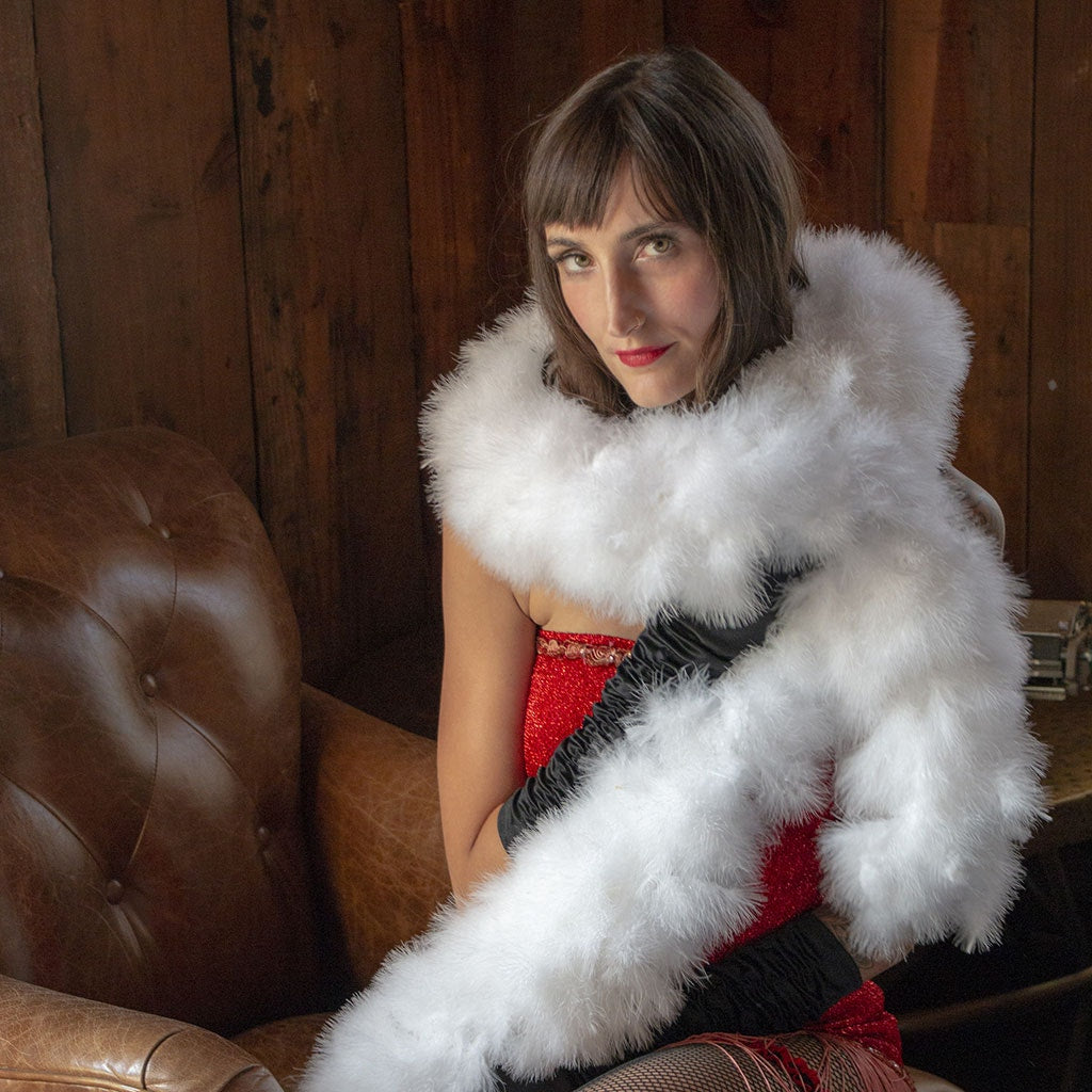 Marilyn Feather Boa - White