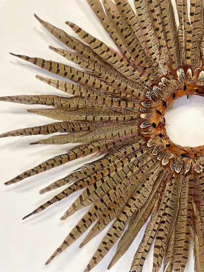 Natural Pheasant Tail Wreath - Natural