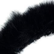 STRUNG TURKEY MARABOU BLOOD QUILL FEATHERS 4-5" - BLACK