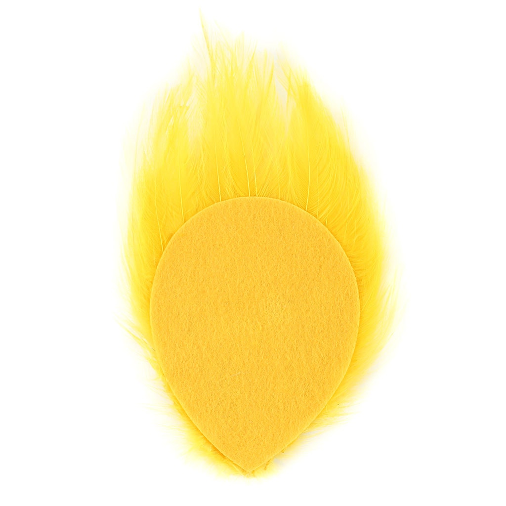 Feather Hackle Pads Dyed - Yellow