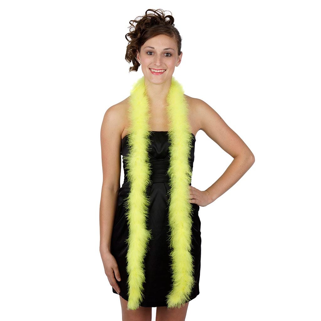 Marabou Feather Boa - Mediumweight - Flourescent Yellow