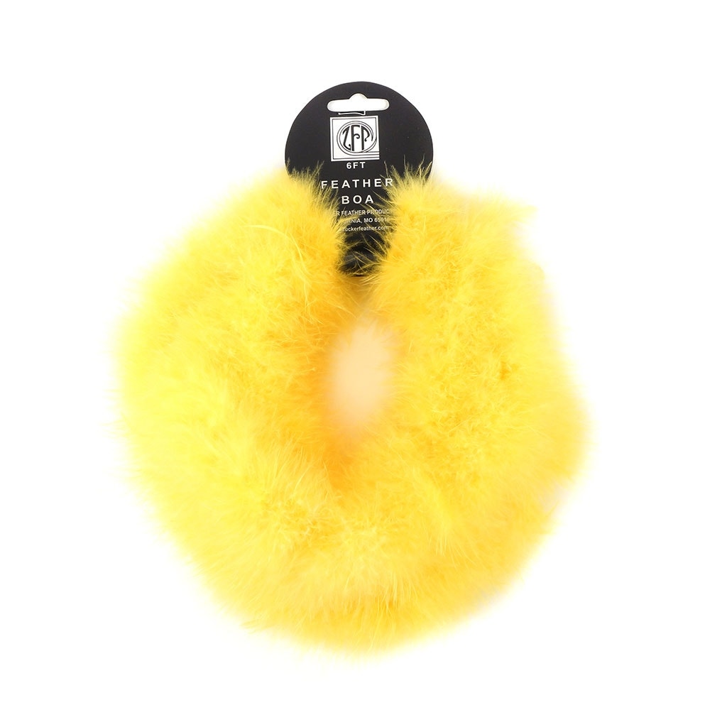 Thin Marabou Feather Boa - Yellow