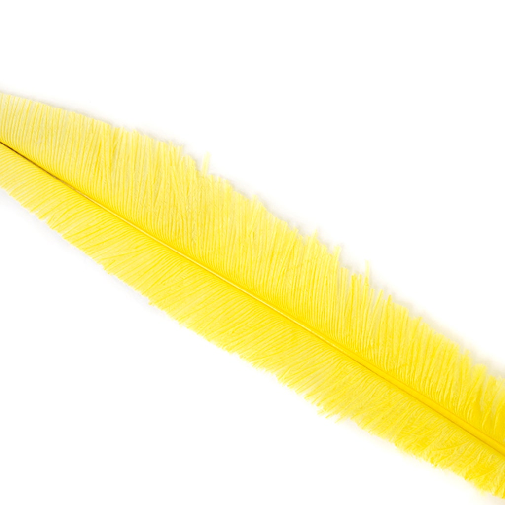 Ostrich Nandu Feathers - Fl Yellow