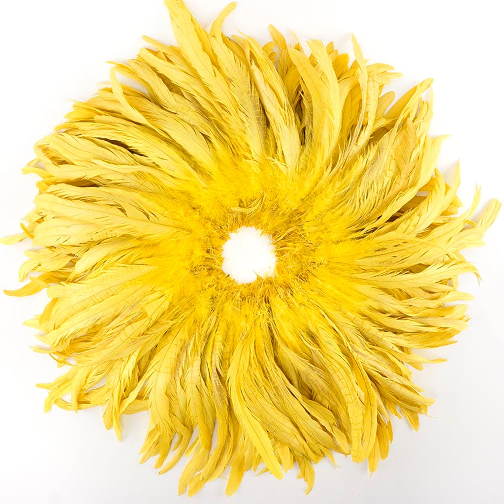 Rooster Coque Tails-Bleach-Dyed Bright Yellow