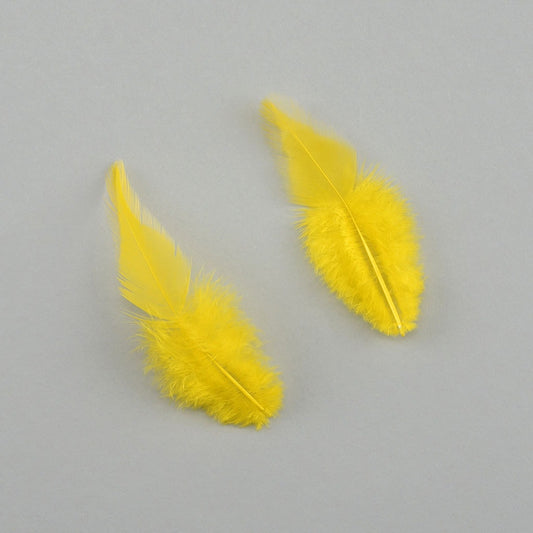 Rooster Saddles-White-Dyed - Yellow