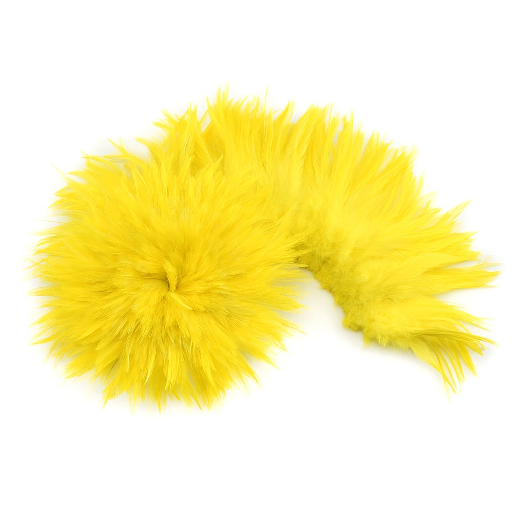 Rooster Saddles-White-Dyed - Fl Yellow