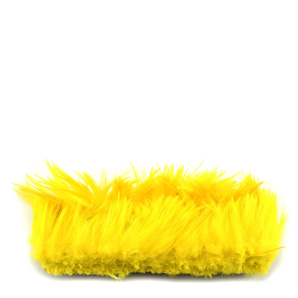 Rooster Saddles-White-Dyed - Fl Yellow