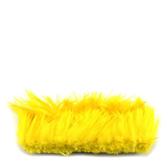 Rooster Saddles-White-Dyed - Fl Yellow