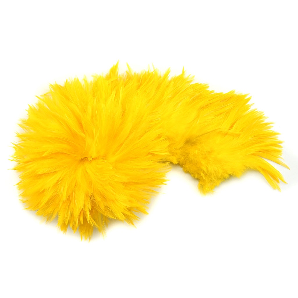 Rooster Saddles-White-Dyed - Yellow