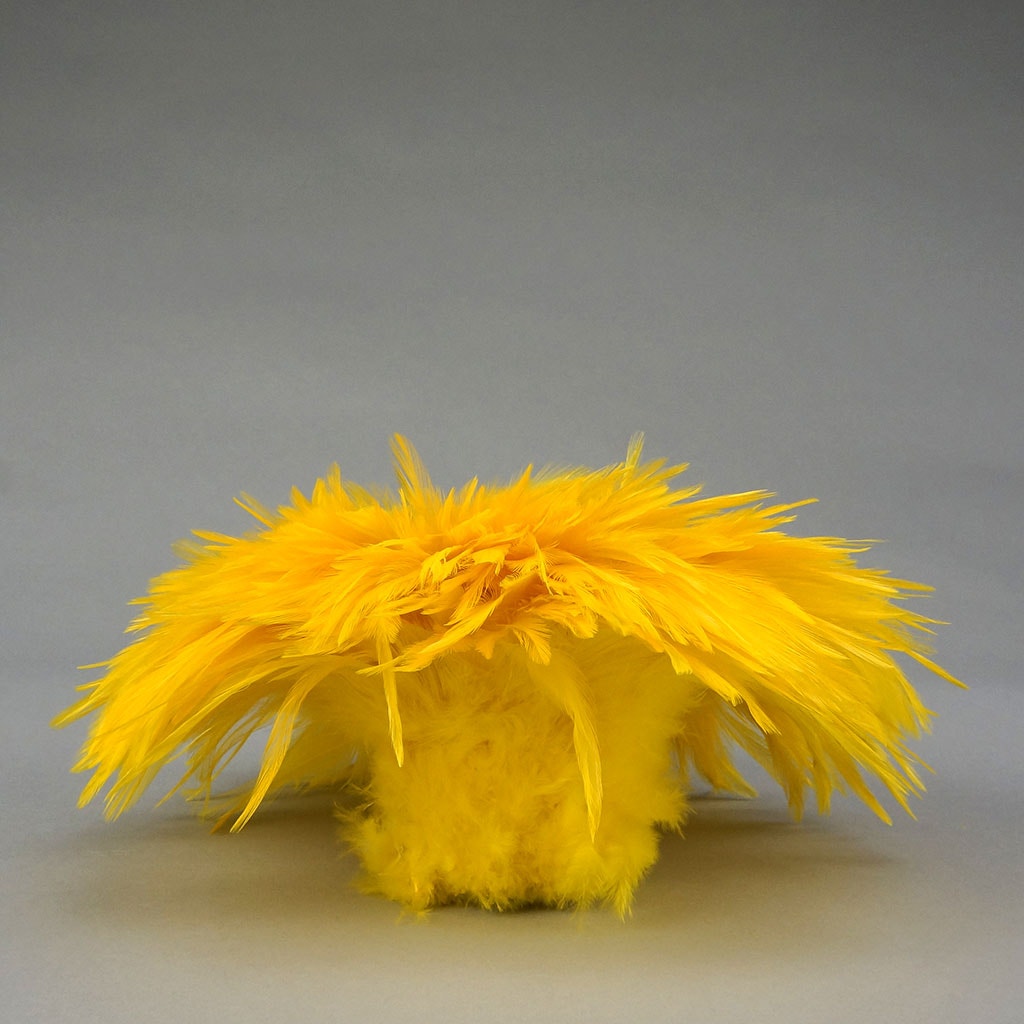 Rooster Saddles-White-Dyed - Yellow