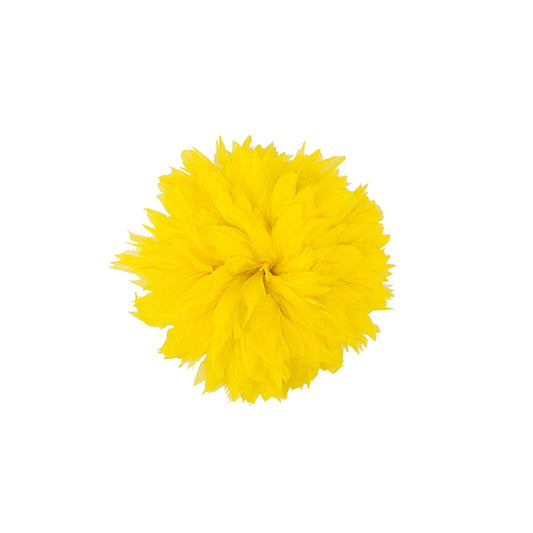 Rooster Schlappen-White-Dyed 1YD - Yellow
