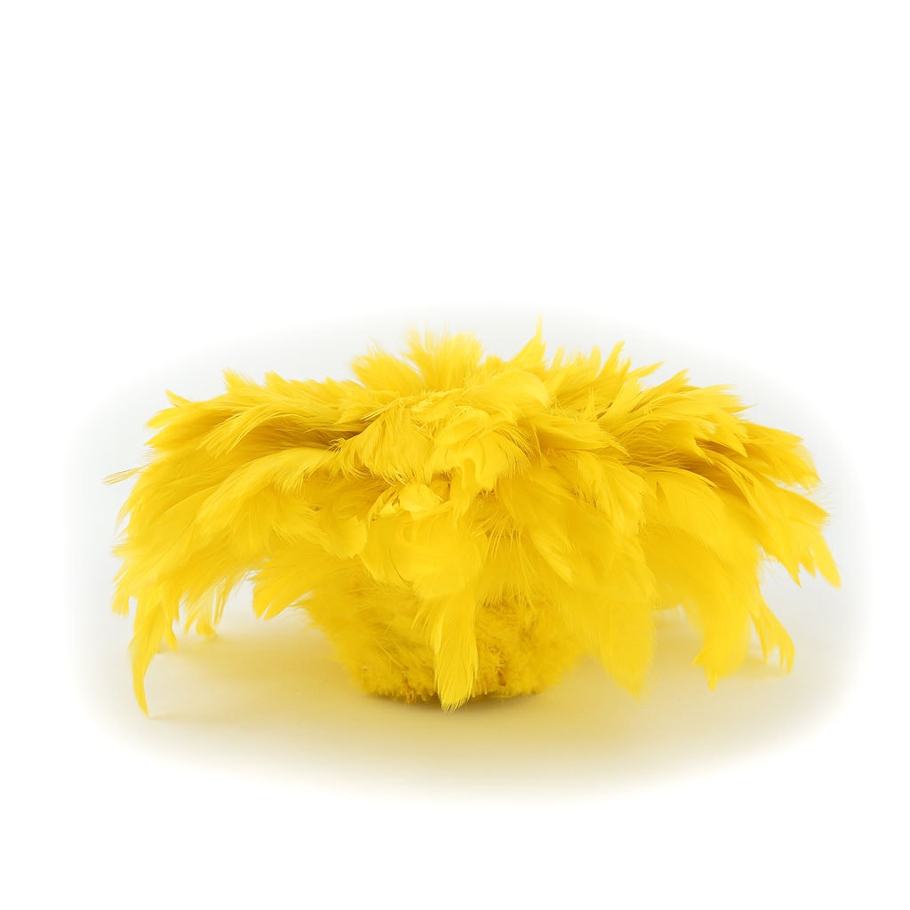 Rooster Schlappen-White-Dyed - Yellow