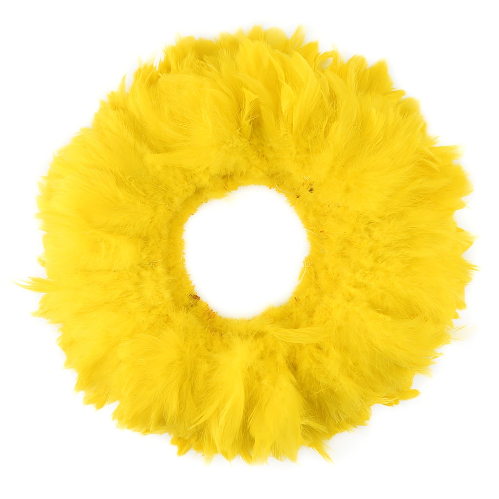 Rooster Schlappen-White-Dyed - Yellow