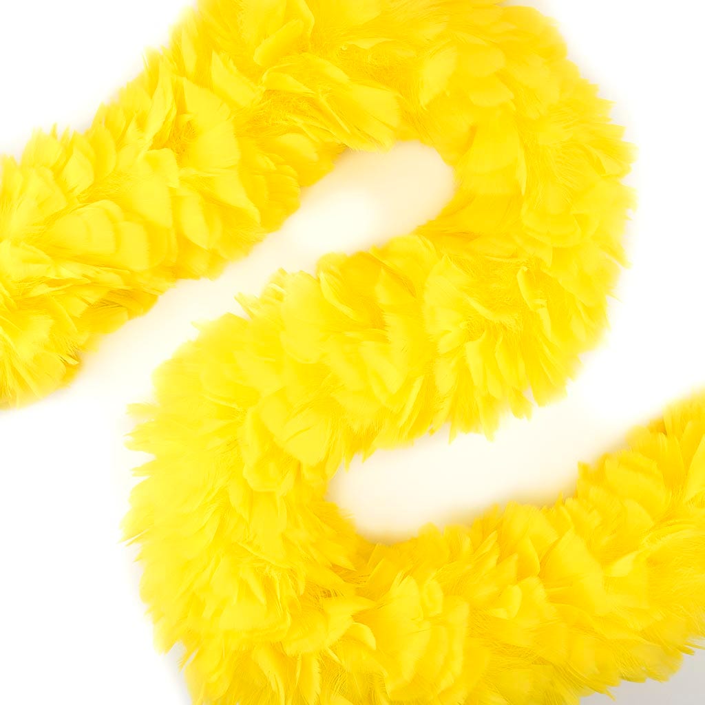 Turkey Feather Boa 6-8"- Fluorescent Yellow