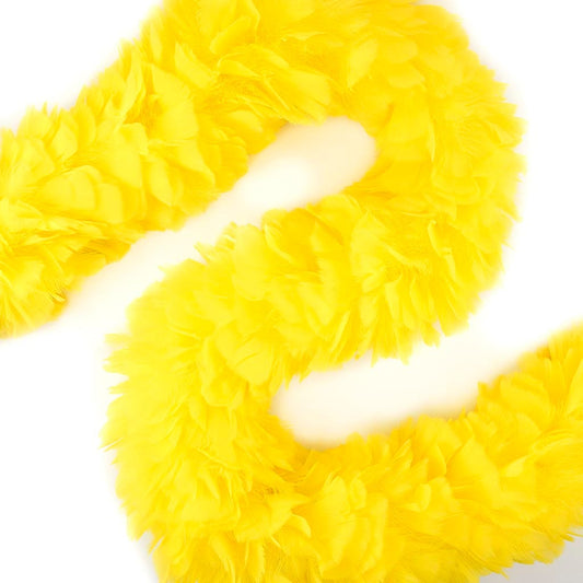 Turkey Feather Boa 6-8"- Fluorescent Yellow