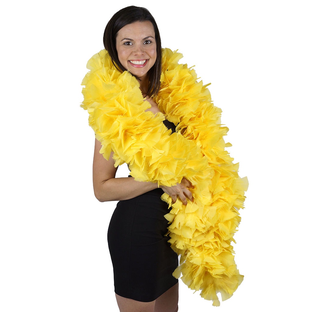 Turkey Feather Boa 6-8" - Yellow