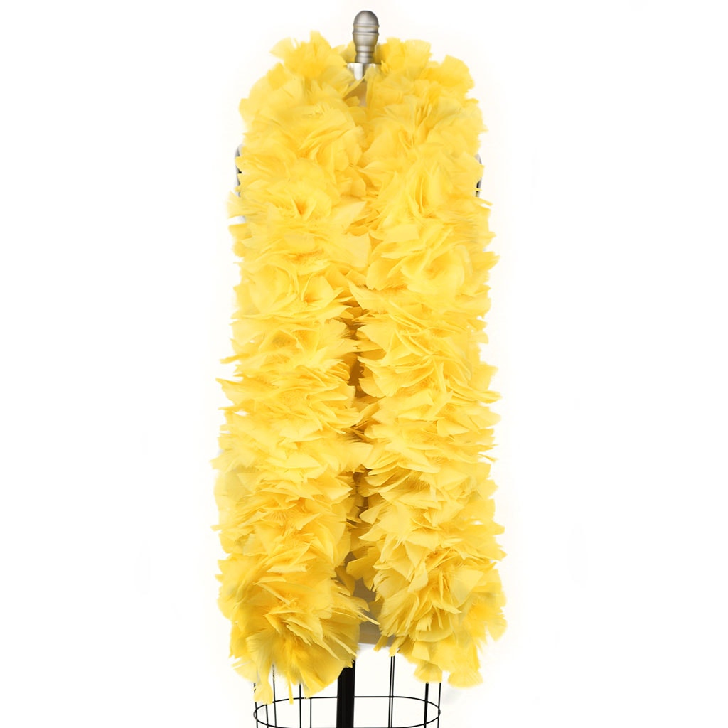 Turkey Feather Boa 6-8" - Yellow