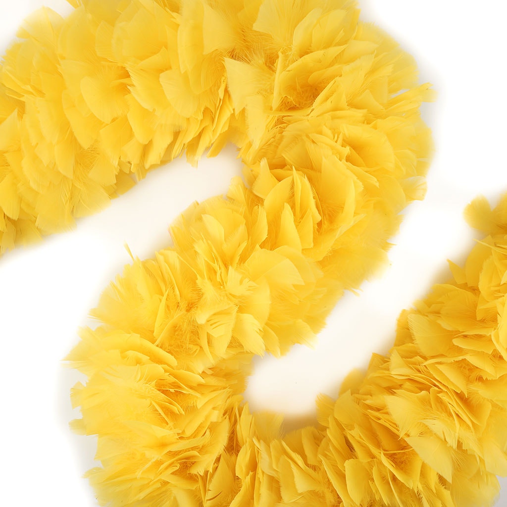 Turkey Feather Boa 6-8" - Yellow
