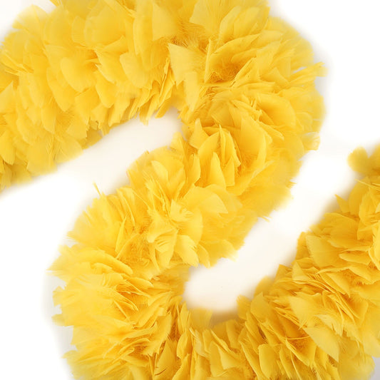 Turkey Feather Boa 6-8" - Yellow