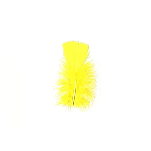 TURKEY PLUMAGE MIX DYED - FLOURESCENT YELLOW