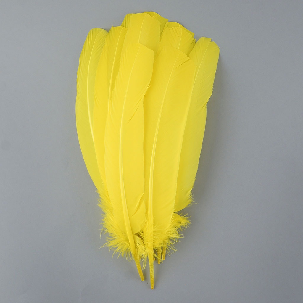 Turkey Quills Selected - Fluorescent Yellow