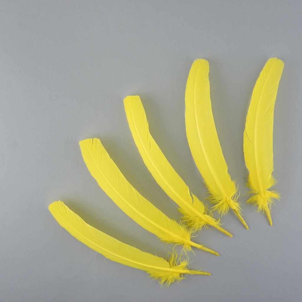 Turkey Quills by Pound - Right Wing - Florescent Yellow