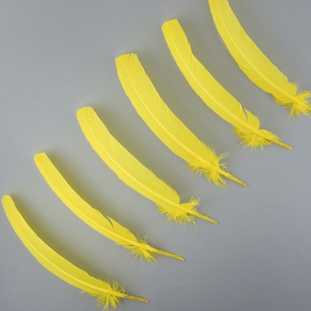 Turkey Quills by Pound - Right Wing - Florescent Yellow